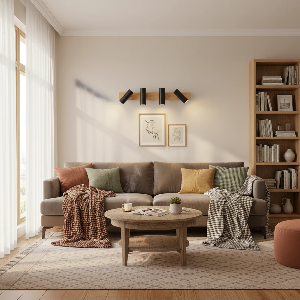 Escena de estilo de vida con montaje empotrado de porcelana