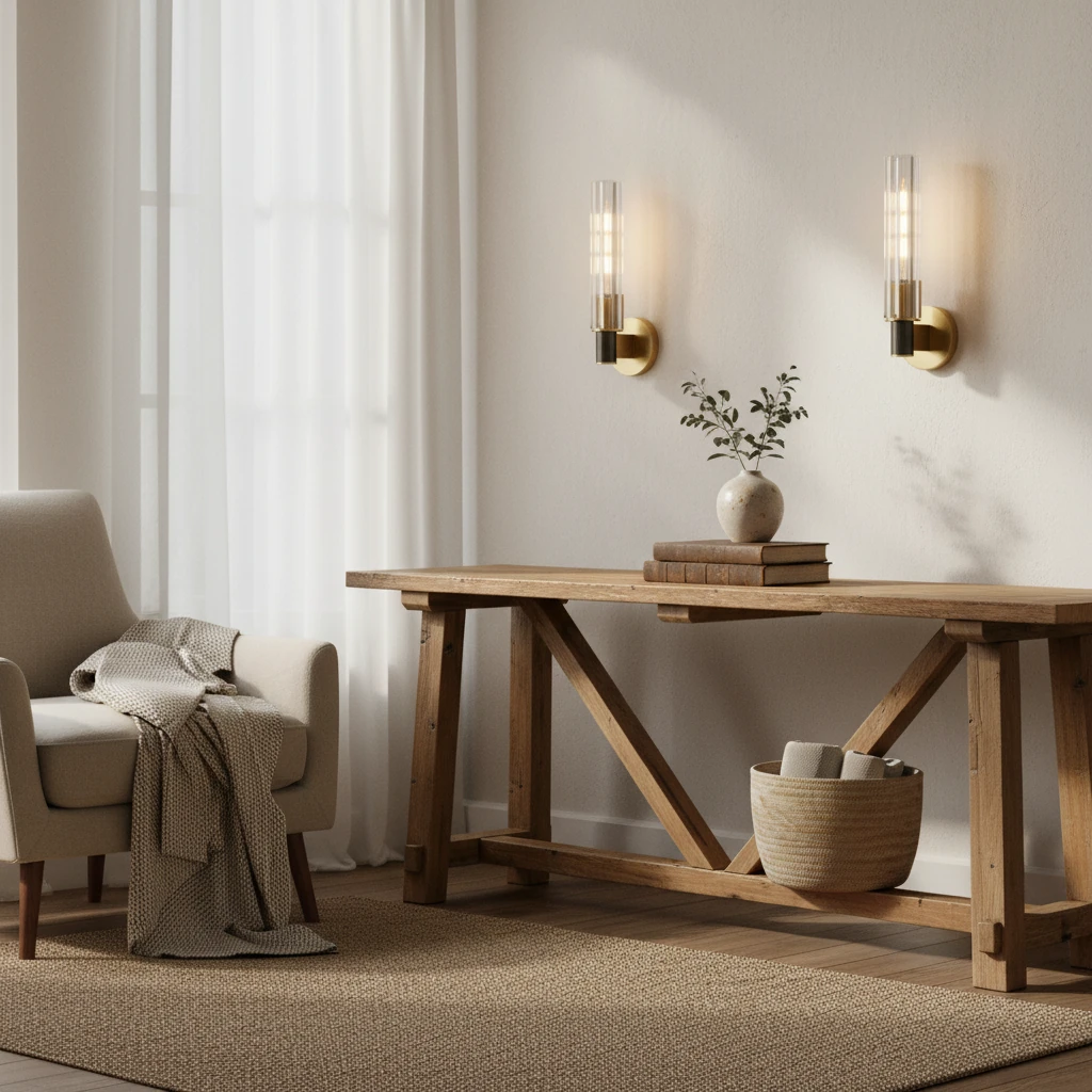 Escena de estilo de vida con montaje empotrado de porcelana