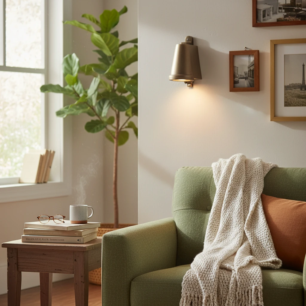 Porcelain flush mount lifestyle scene
