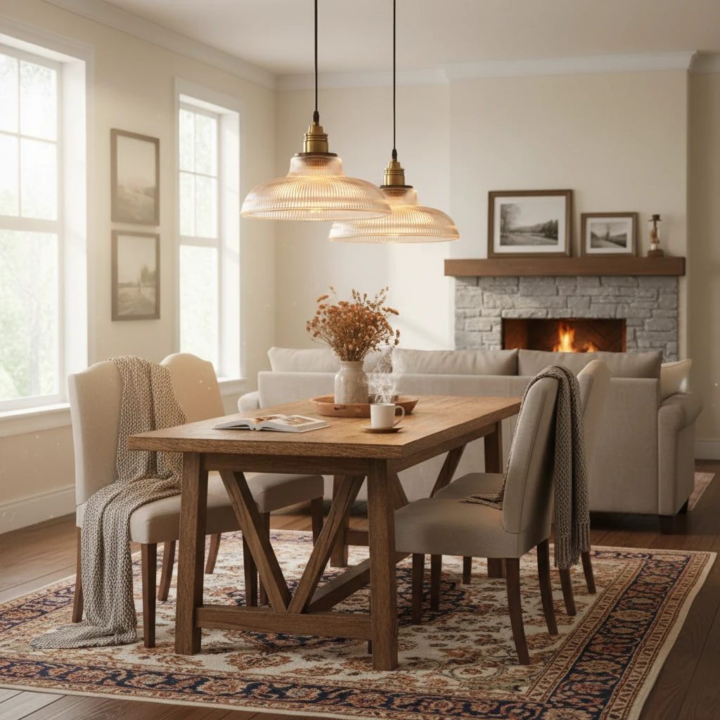 Porcelain flush mount lifestyle scene