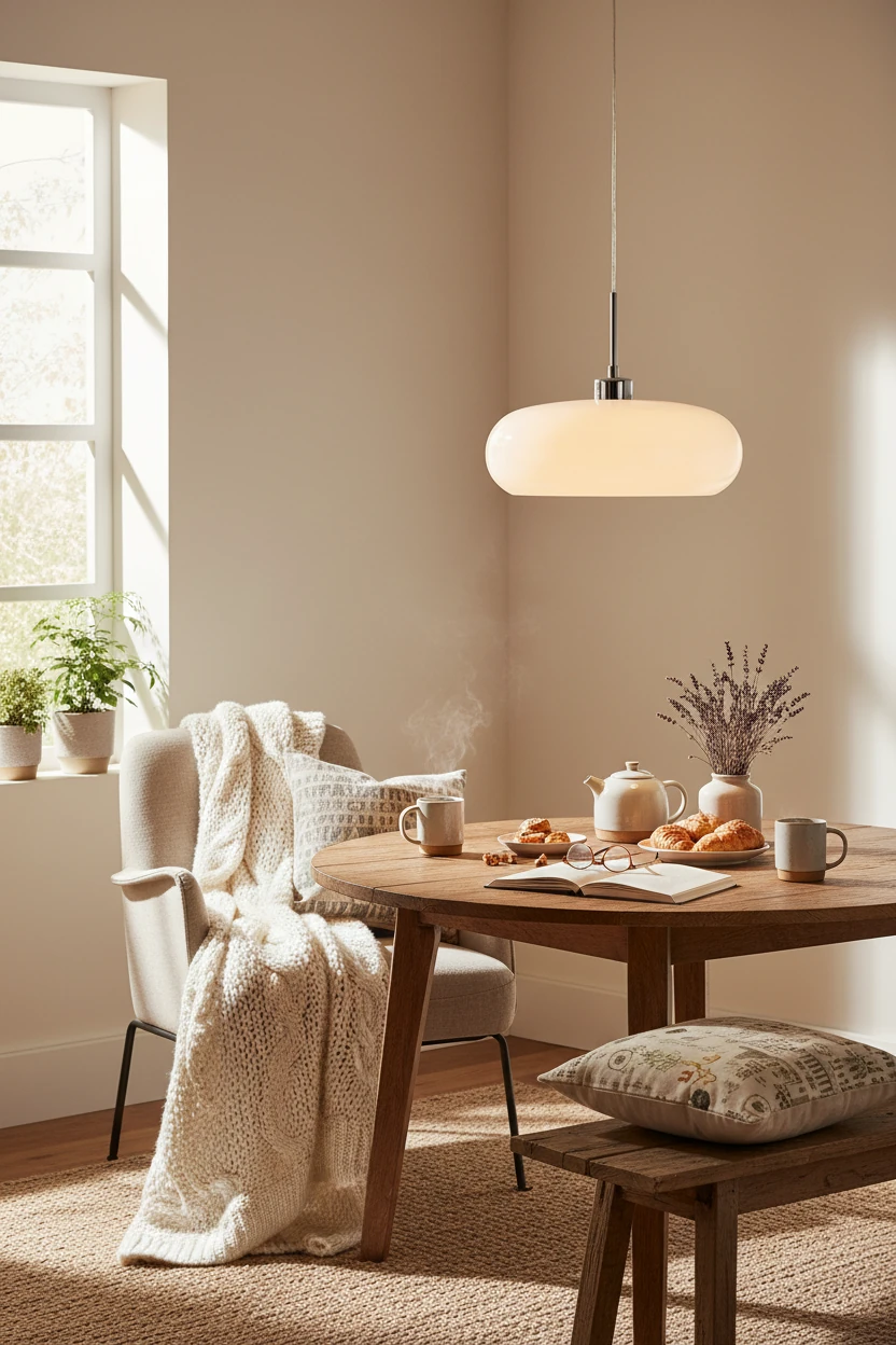 Porcelain flush mount lifestyle scene