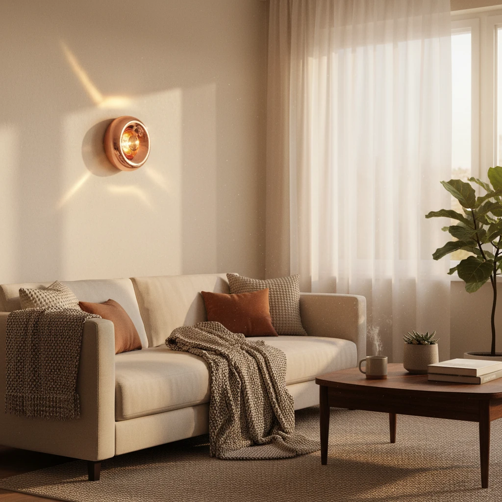Escena de estilo de vida con montaje empotrado de porcelana