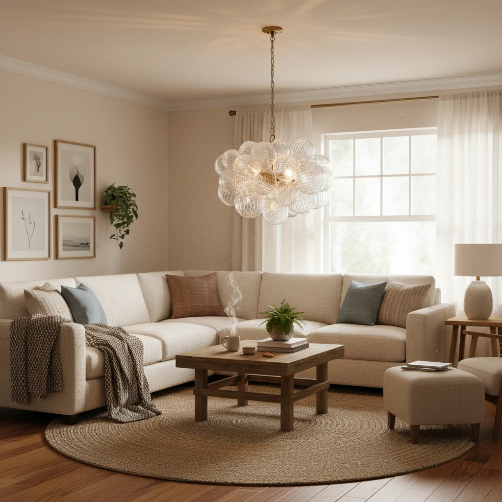 Luminária de porcelana embutida para decoração de ambientes.