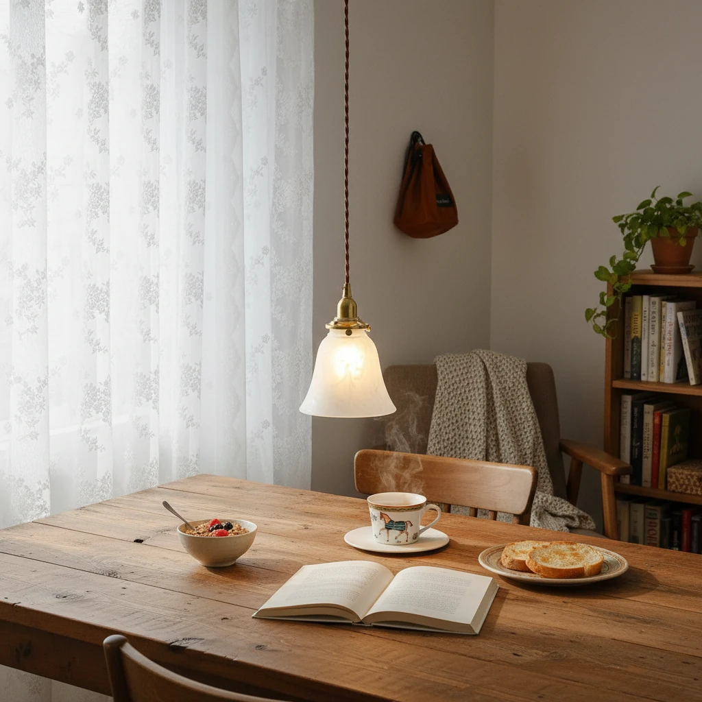 Porcelain flush mount lifestyle scene