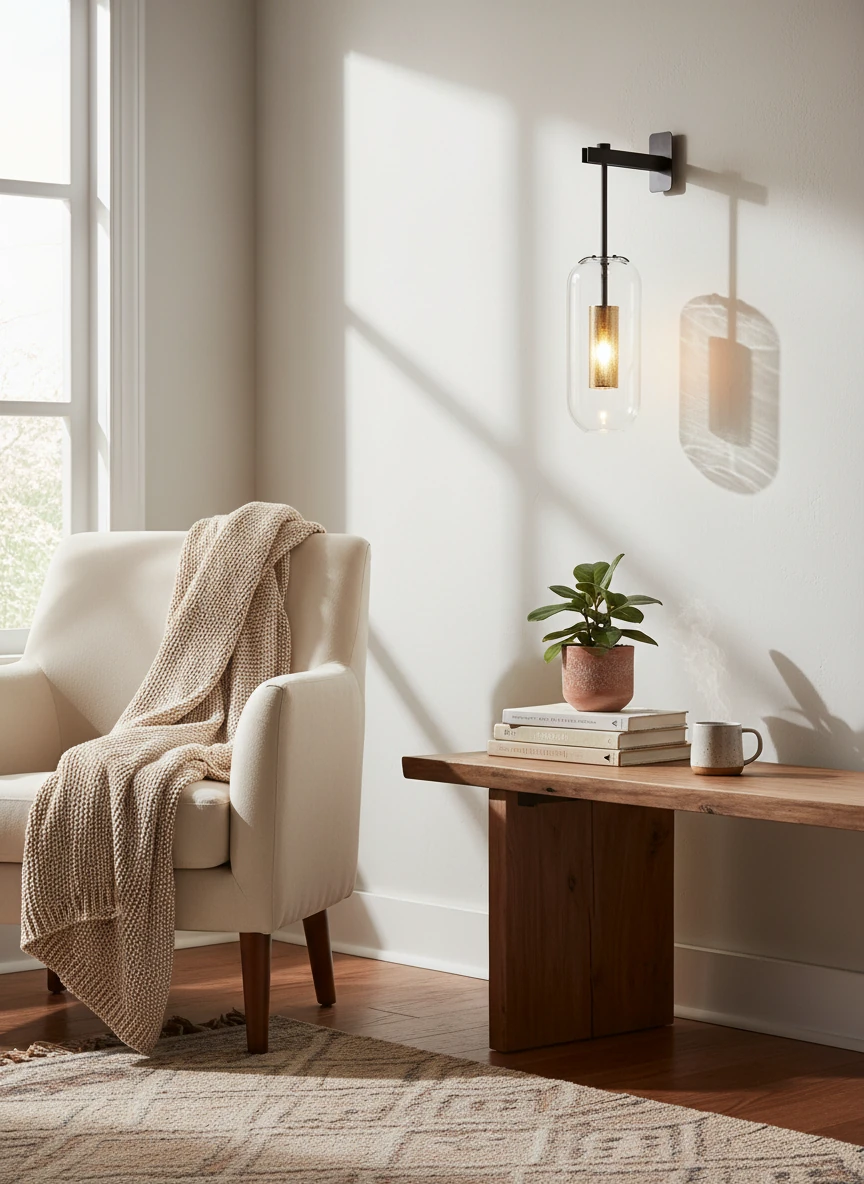 Porcelain flush mount lifestyle scene