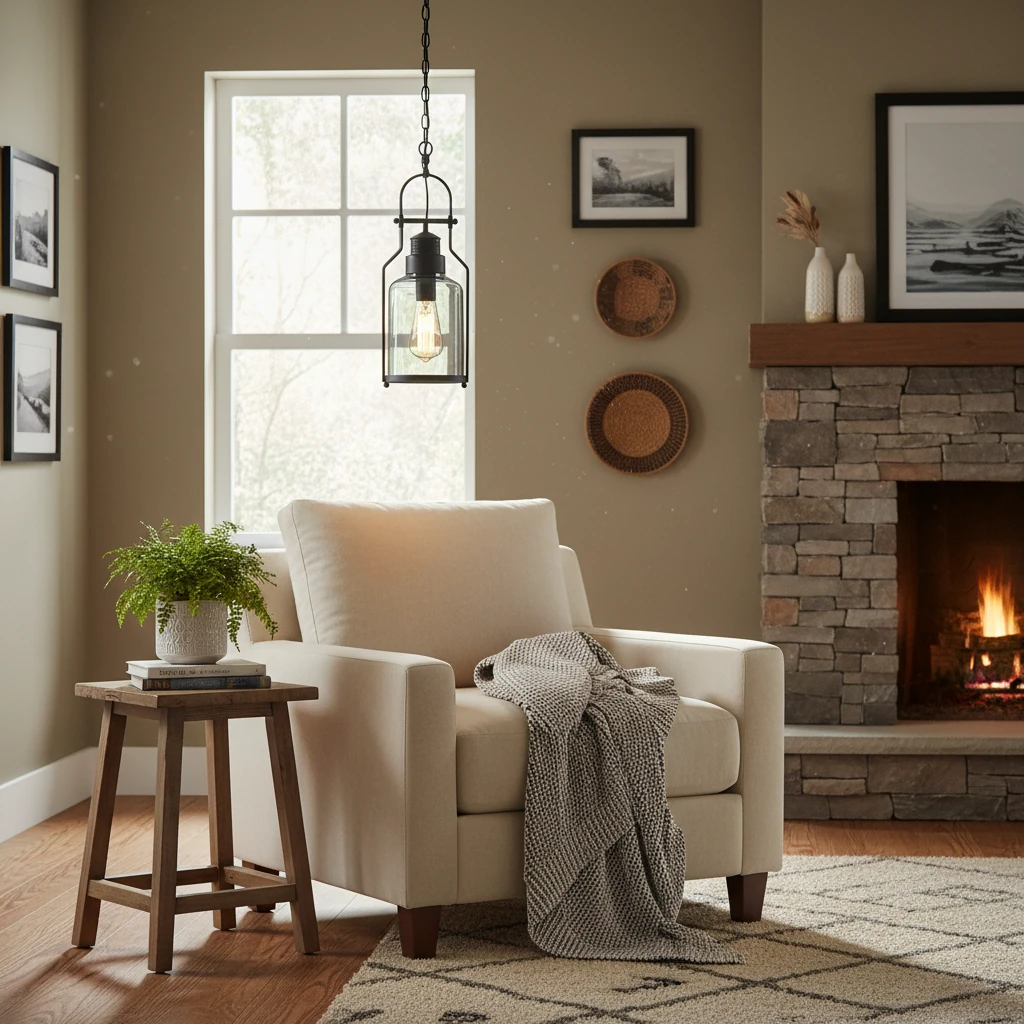 Porcelain flush mount lifestyle scene