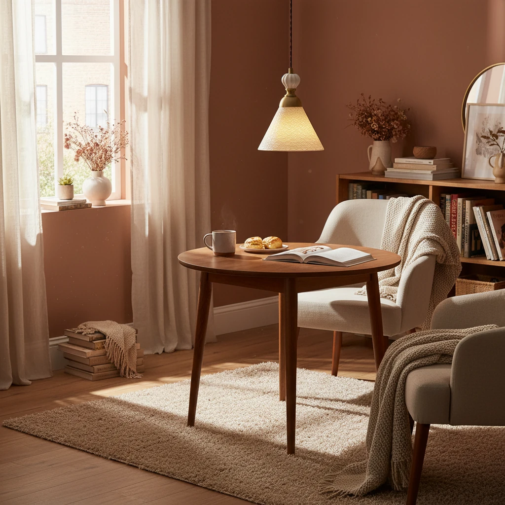 Porseleinen plafondlamp, lifestyle scène