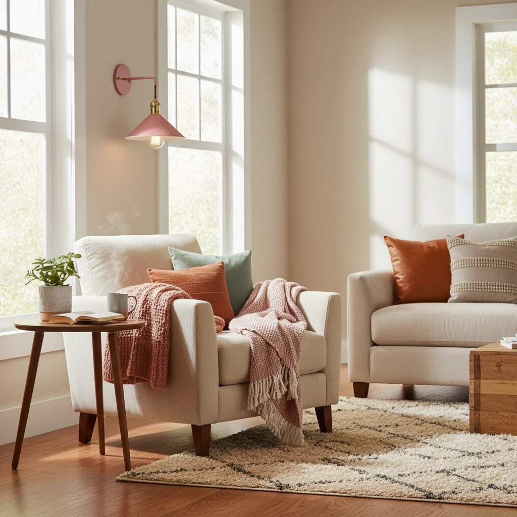 Escena de estilo de vida con montaje empotrado de porcelana