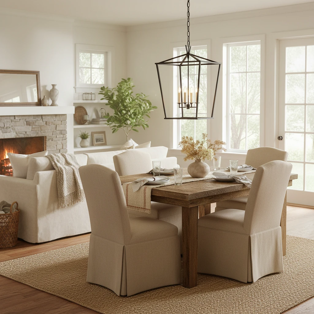Porcelain flush mount lifestyle scene