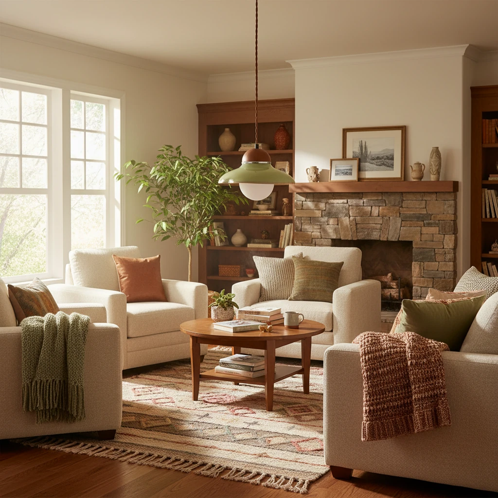 Escena de estilo de vida con montaje empotrado de porcelana