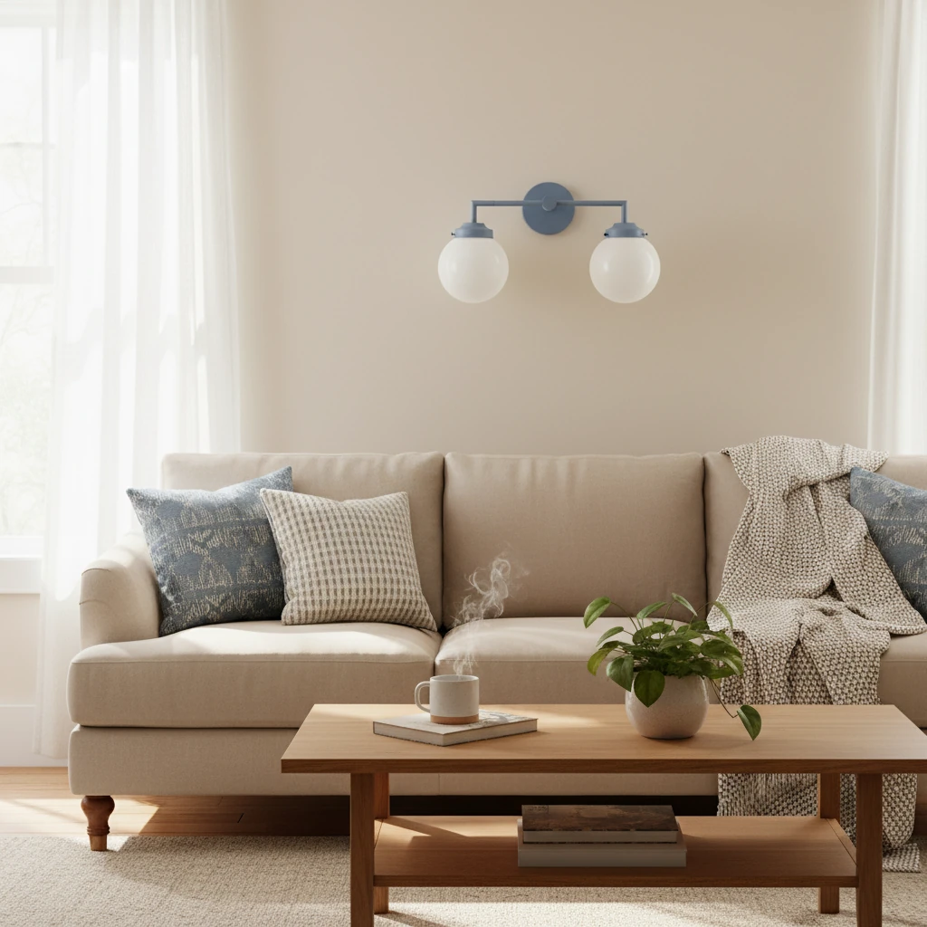 Porcelain flush mount lifestyle scene