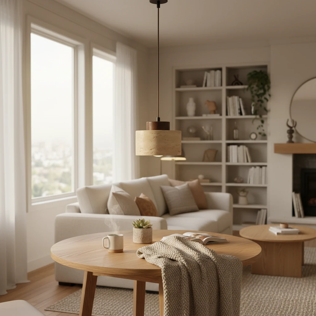 Porseleinen plafondlamp, lifestyle scène