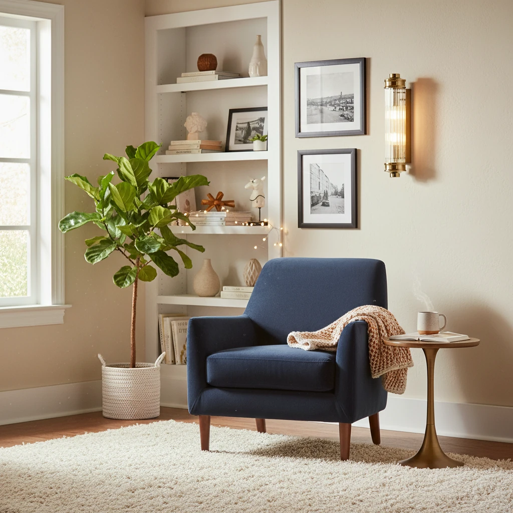 Porcelain flush mount lifestyle scene