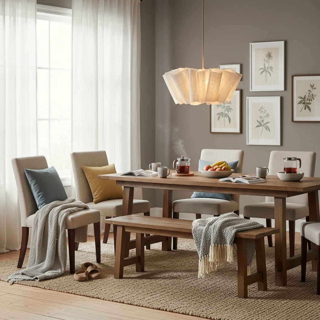 Escena de estilo de vida con montaje empotrado de porcelana