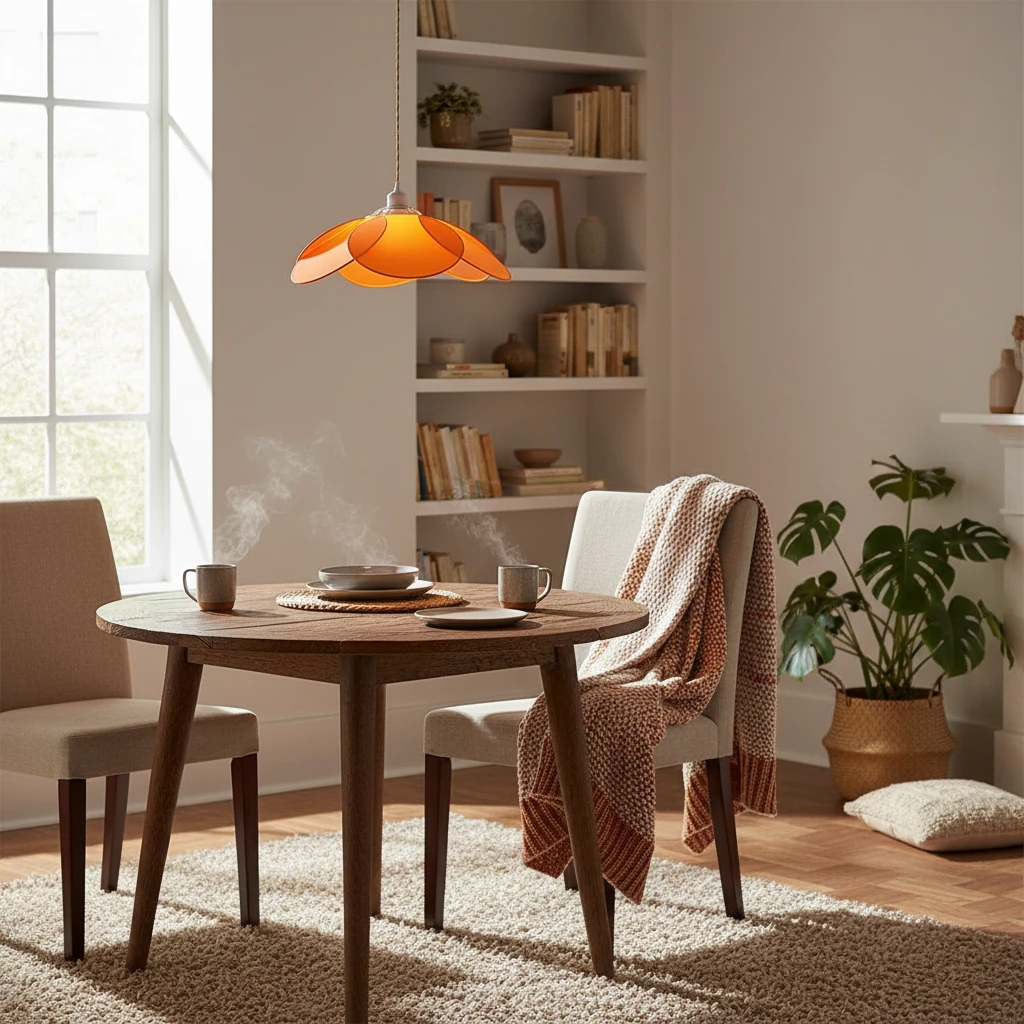 Porseleinen plafondlamp, lifestyle scène