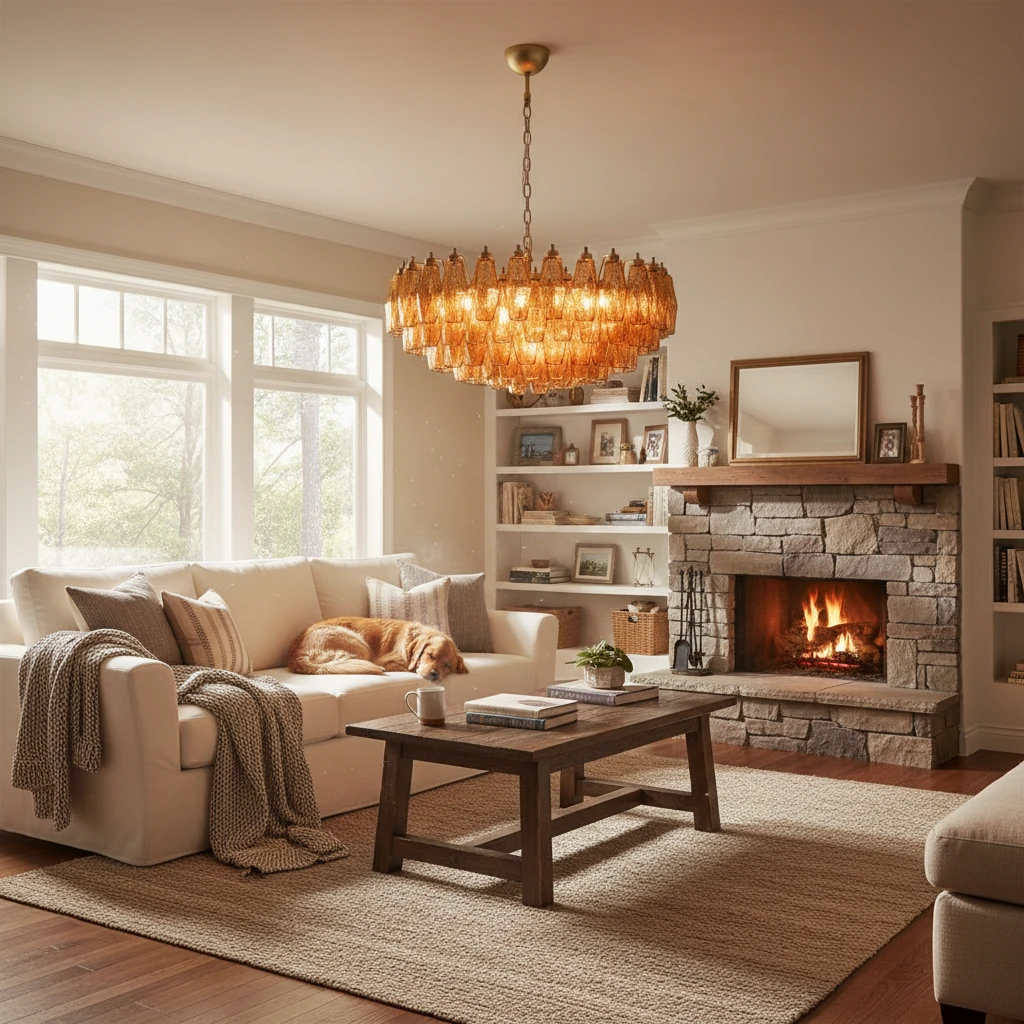 Porcelain flush mount lifestyle scene