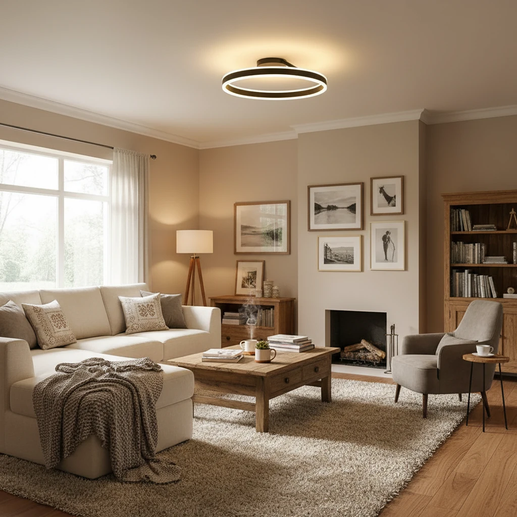 Porcelain flush mount lifestyle scene