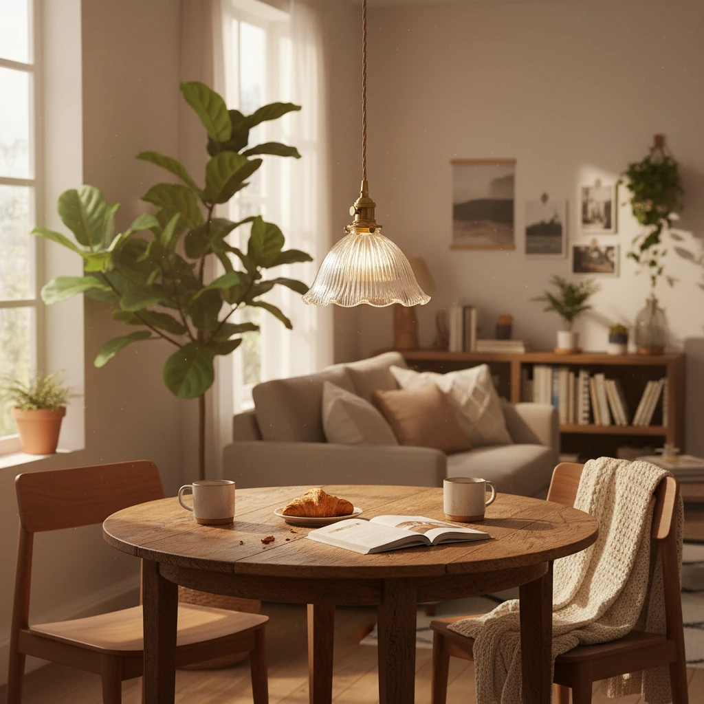 Escena de estilo de vida con montaje empotrado de porcelana