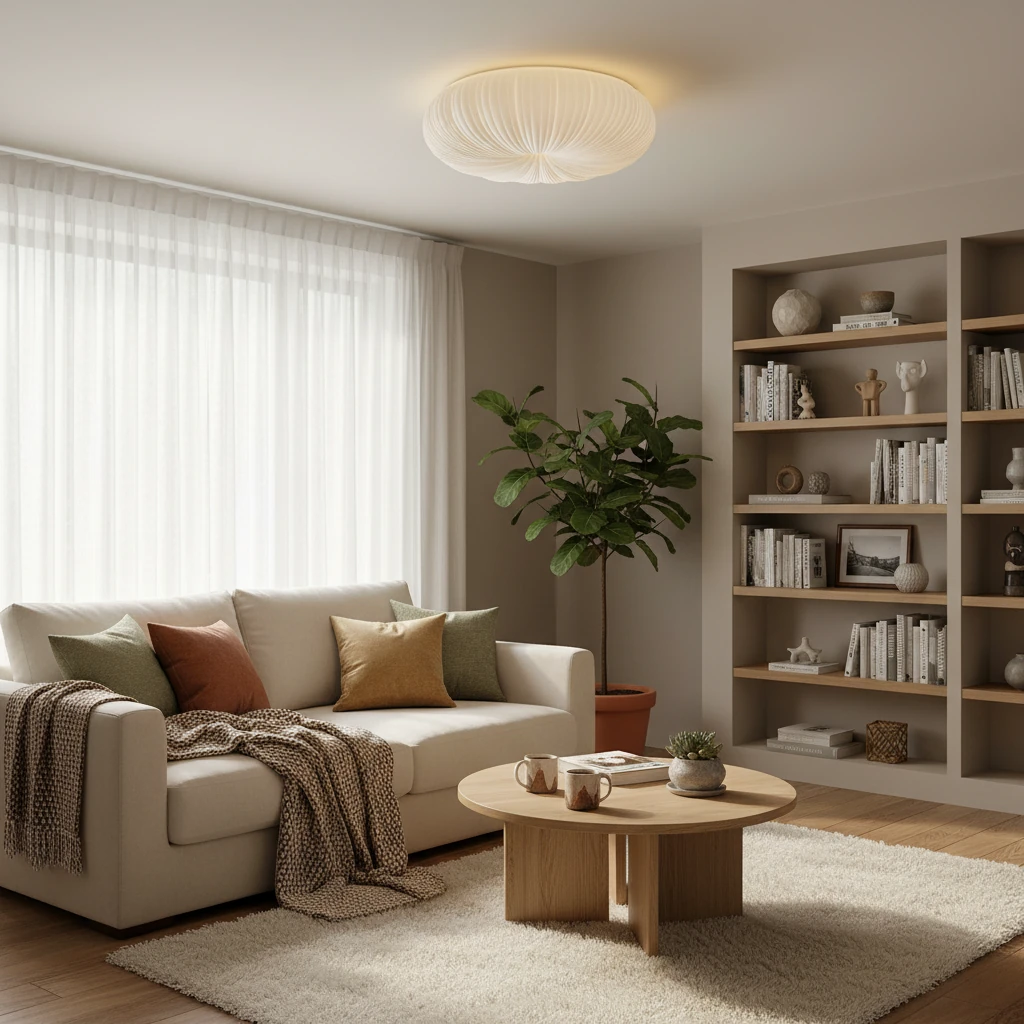 Porcelain flush mount lifestyle scene