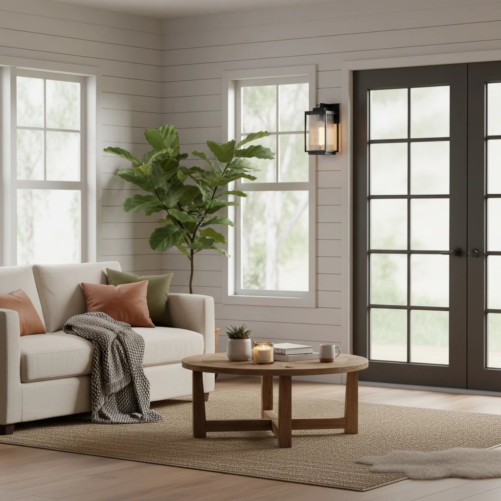 Porcelain flush mount lifestyle scene