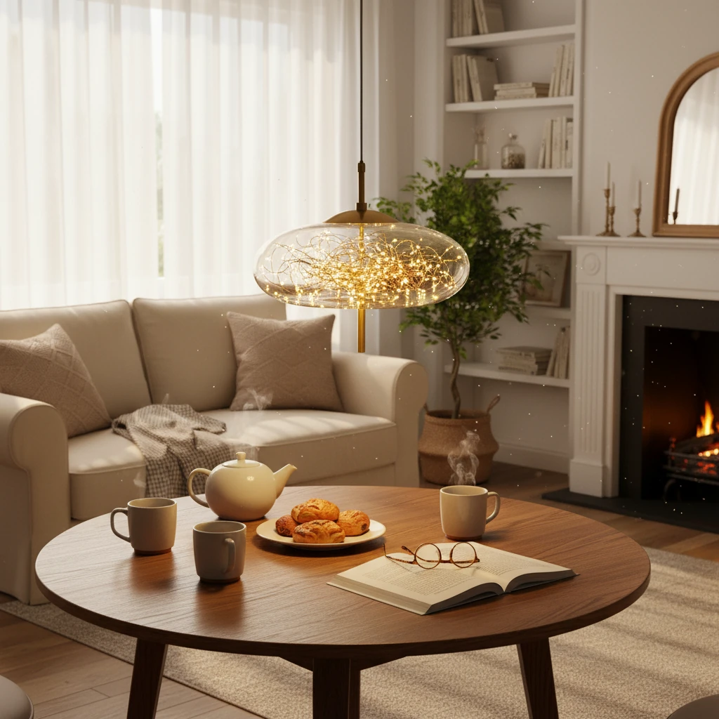 Porcelain flush mount lifestyle scene