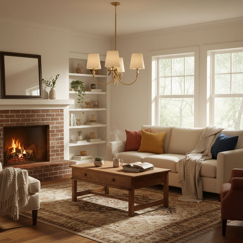 Porcelain flush mount lifestyle scene