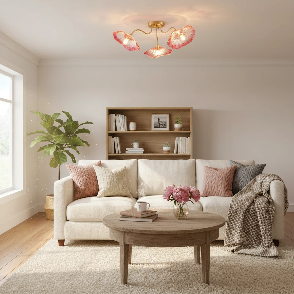 Porcelain flush mount lifestyle scene
