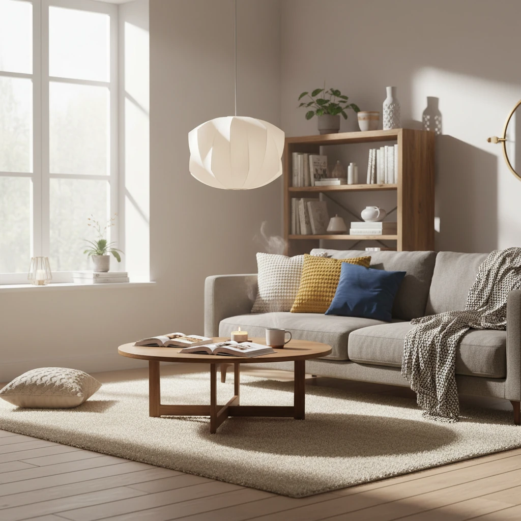 Porcelain flush mount lifestyle scene