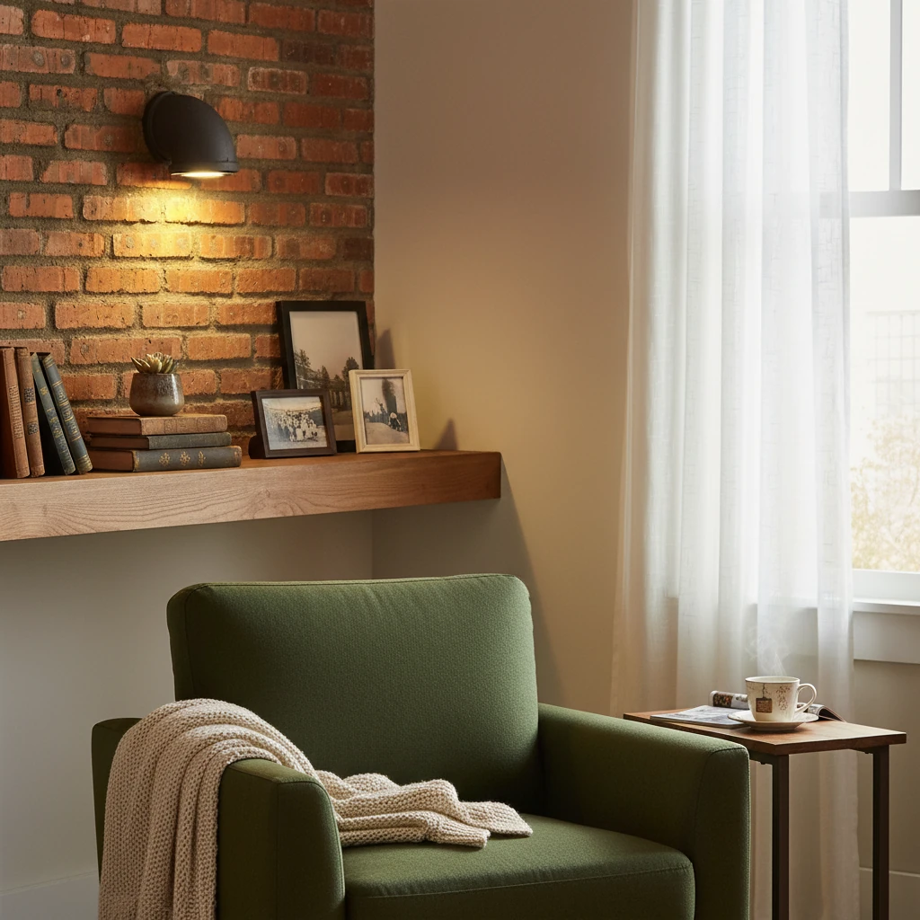 Porcelain flush mount lifestyle scene