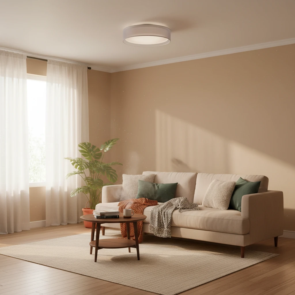 Porcelain flush mount lifestyle scene