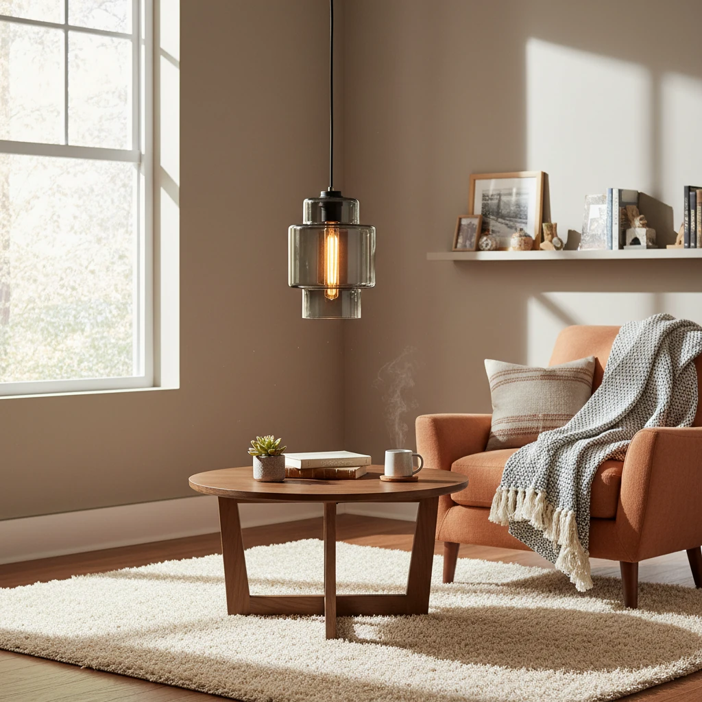 Porcelain flush mount lifestyle scene
