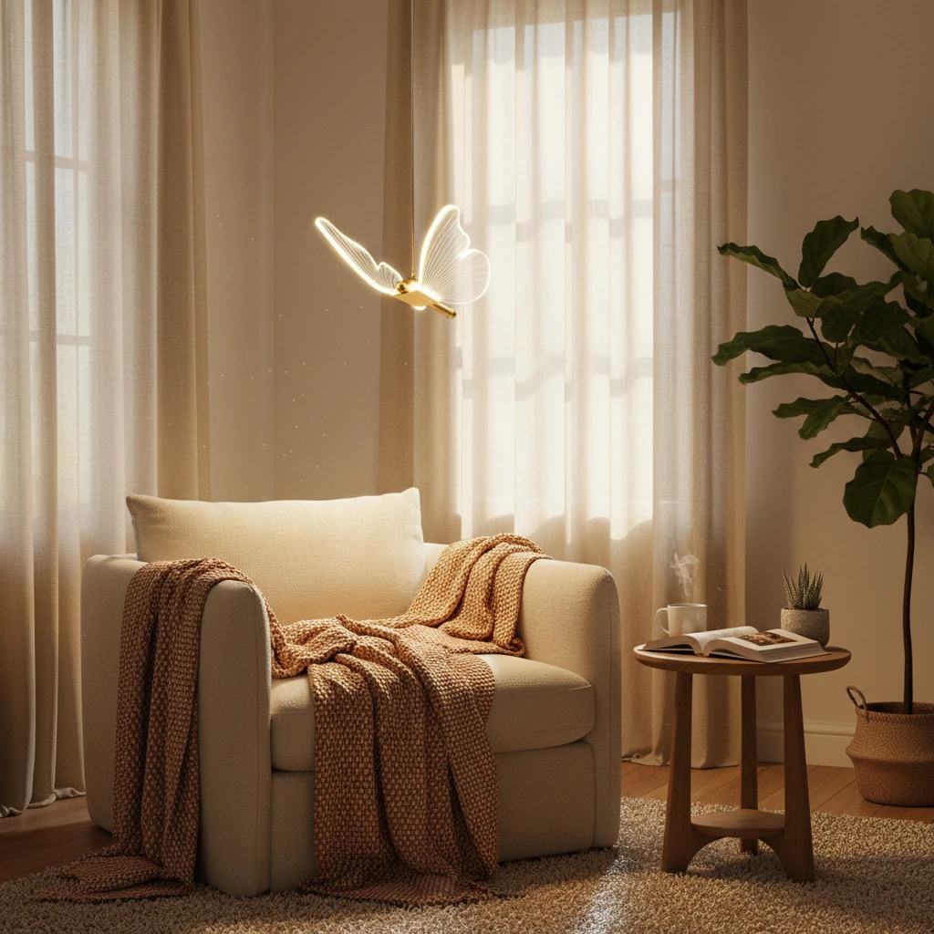 Escena de estilo de vida con montaje empotrado de porcelana