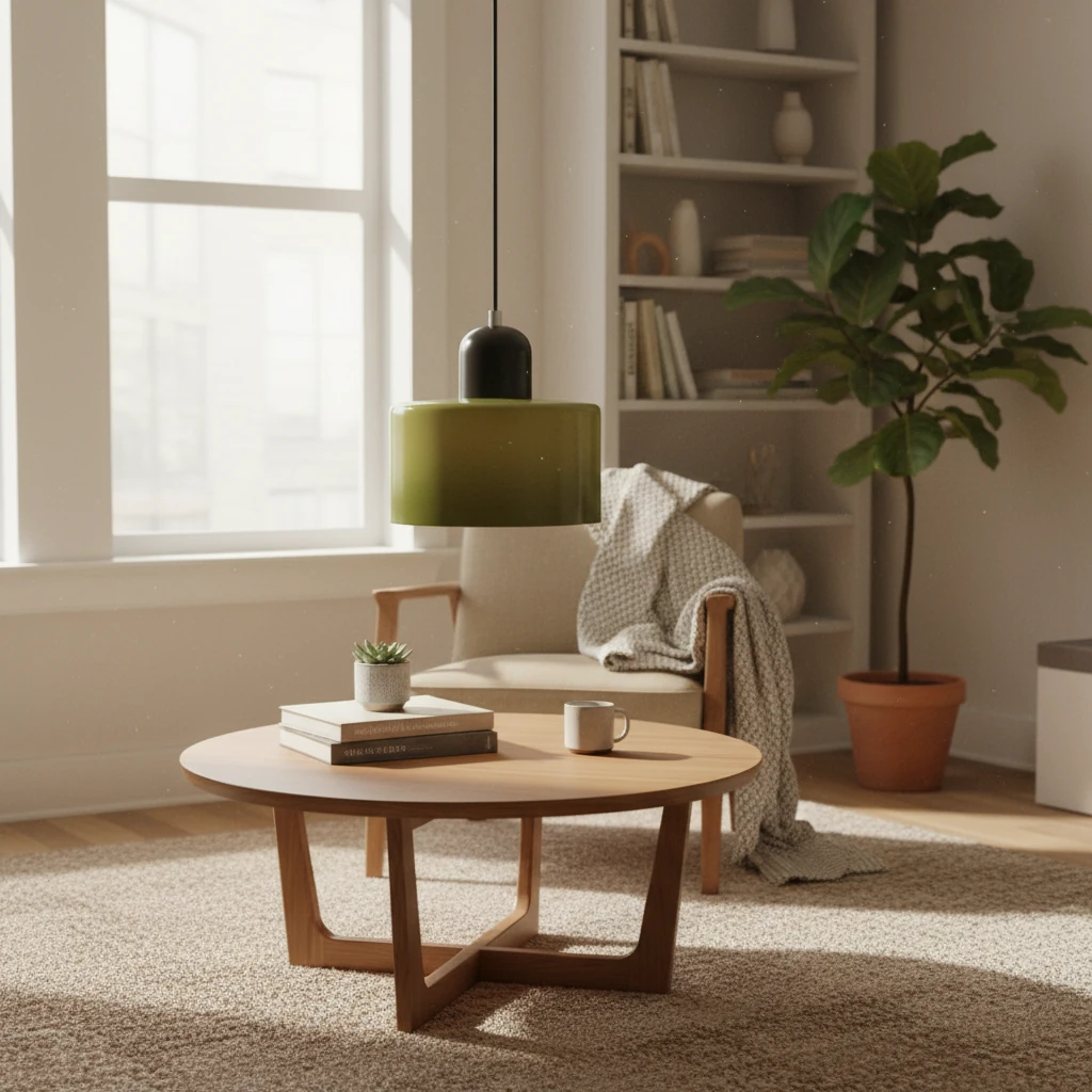 Escena de estilo de vida con montaje empotrado de porcelana