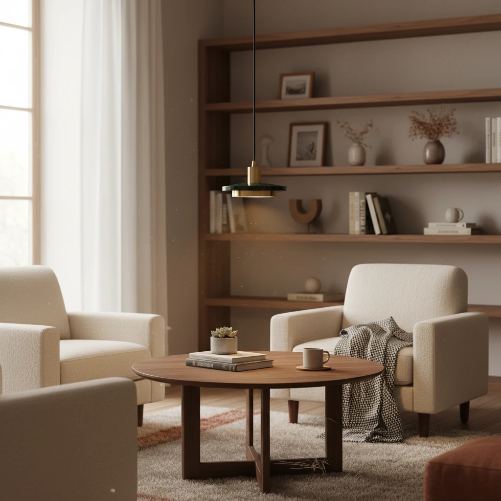 Scène de style de vie avec montage encastré en porcelaine
