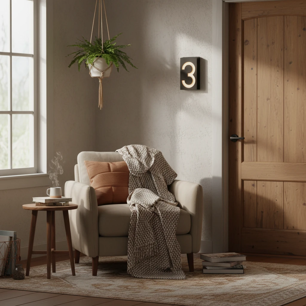 Porcelain flush mount lifestyle scene