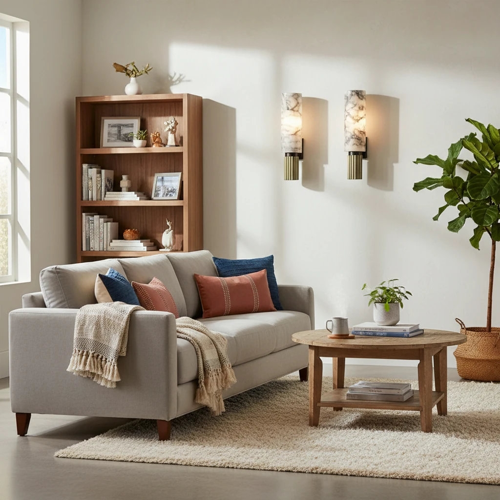 Porcelain flush mount lifestyle scene