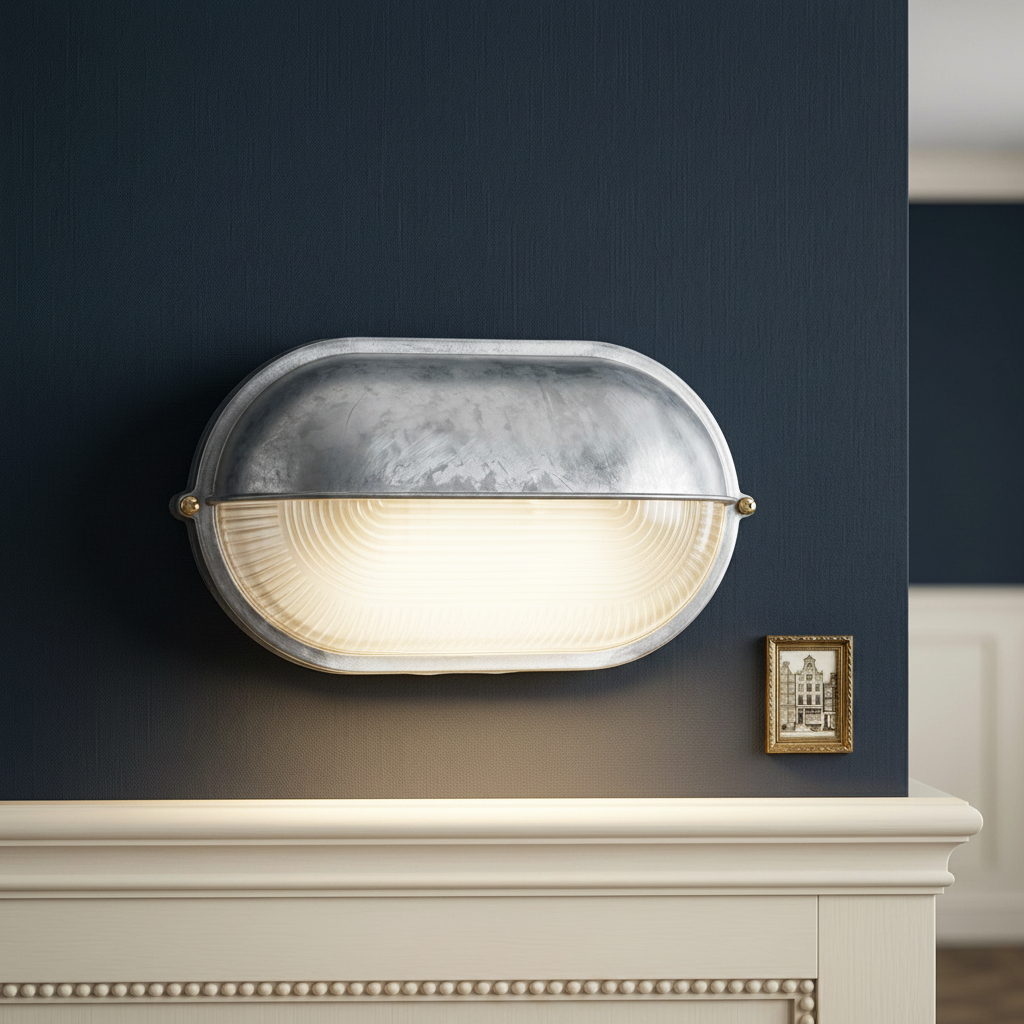 Docka wandlamp ingeschakeld